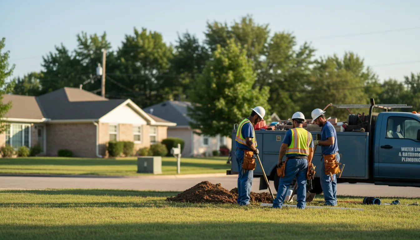 Residential water line and bathroom plumbing service in Leavittsburg, OH